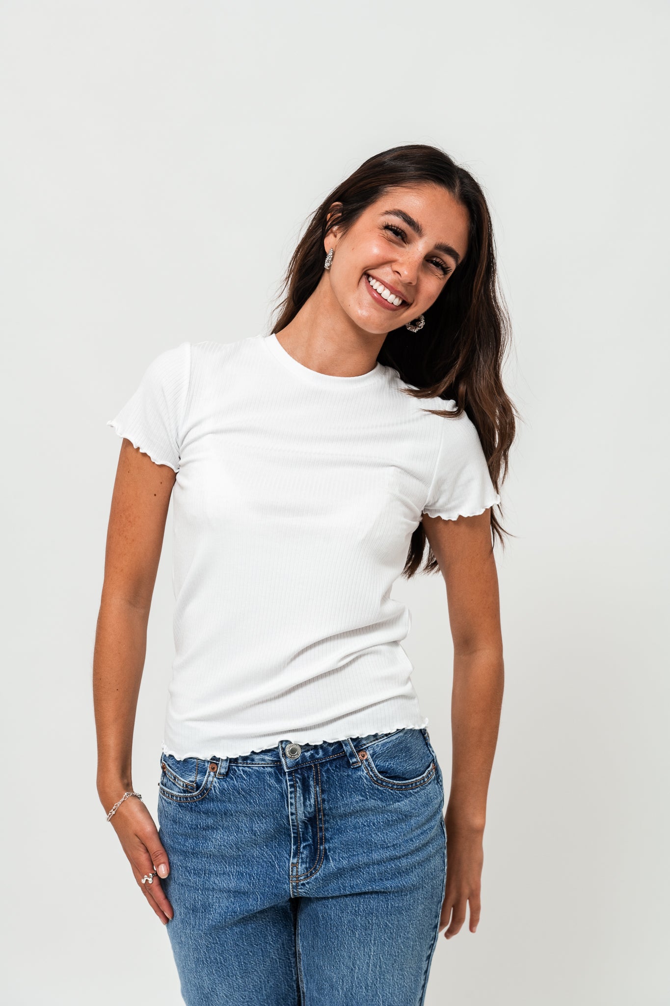PCNICCA T-Skjorte - Bright White